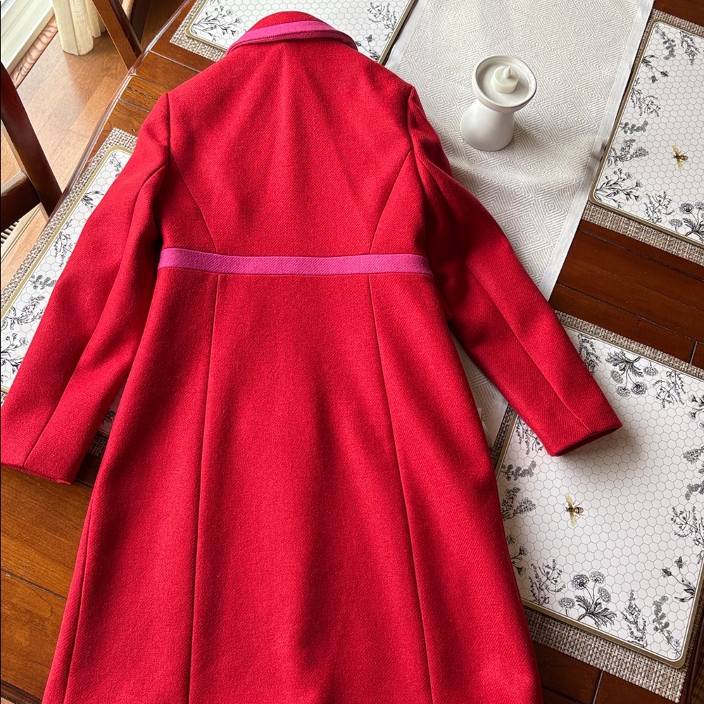 Boden Mitford Holiday Red Wool Coat - Picture 12 of 12